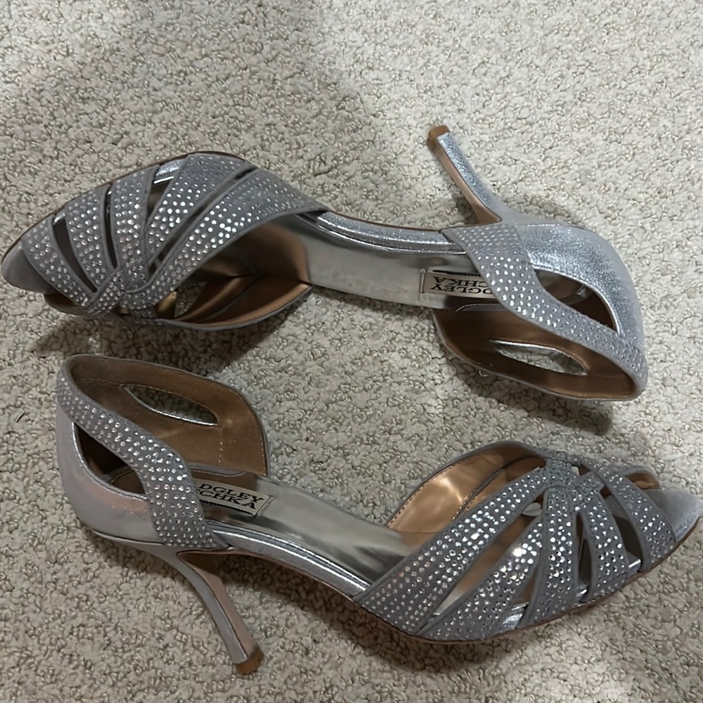 Badgley Mischa silver heels